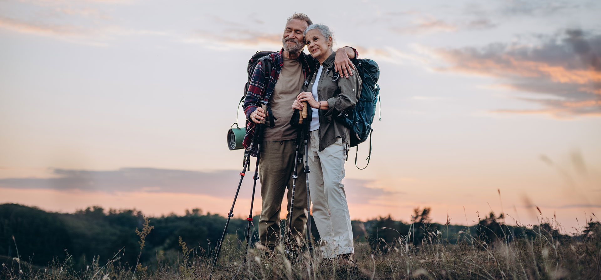 man and woman in nature